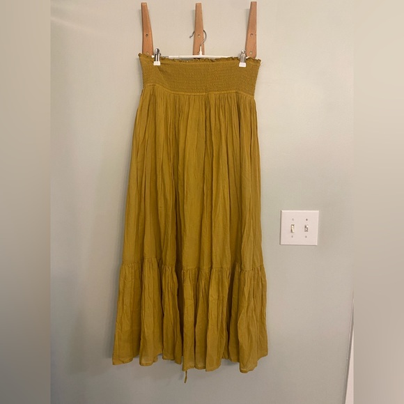 FREE PEOPLE CONVERTIBLE SMOCKED DRESS SKIRT - Picture 4 of 5